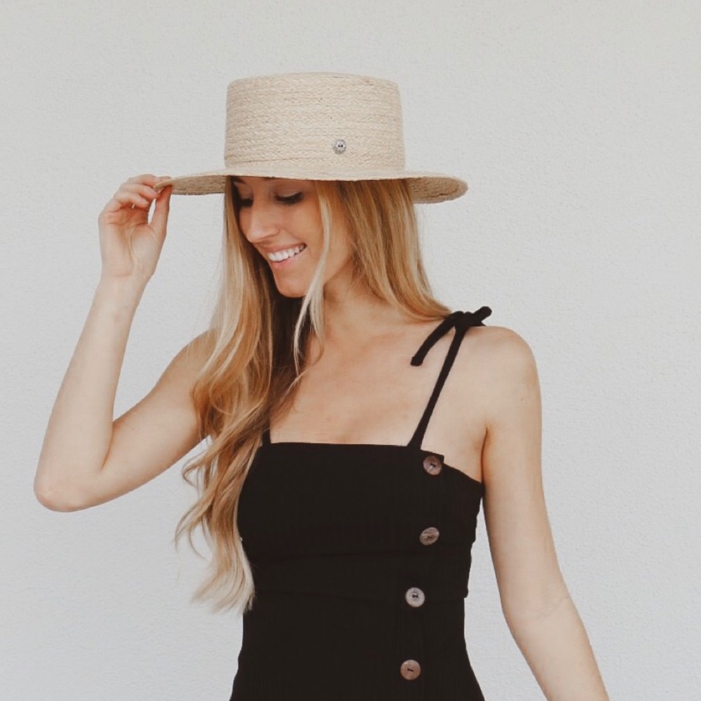 natural boater hat - Picture 1 of 2